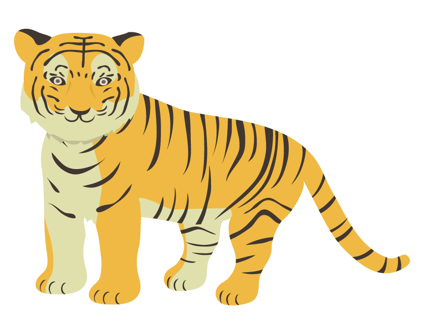 虎 かっこいい イラスト詳細 3位