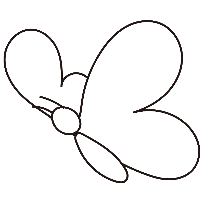 蝶 イラスト シンプル詳細 7位