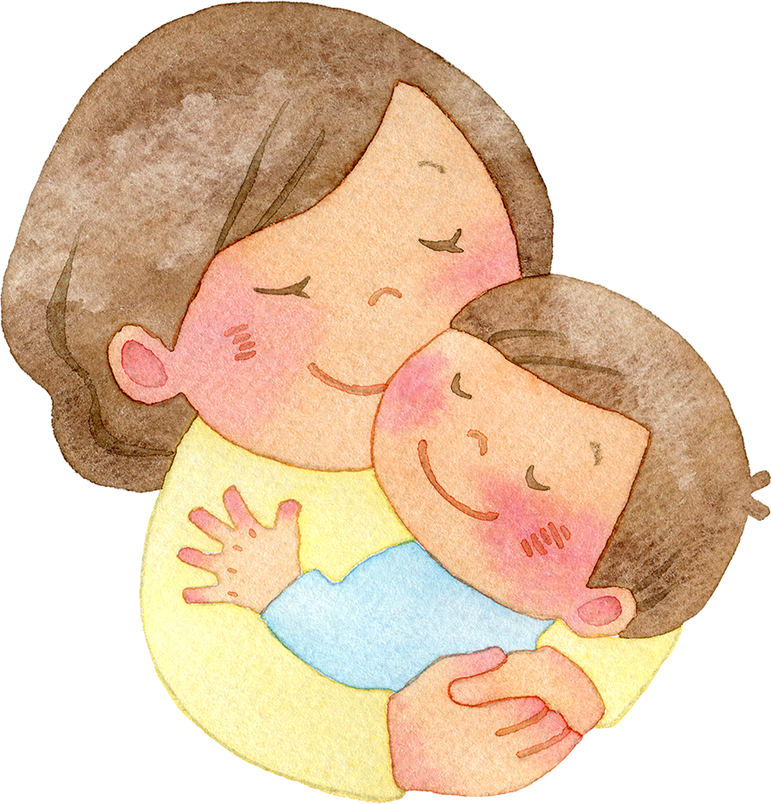 親子 抱きしめる イラスト - KibrisPDR