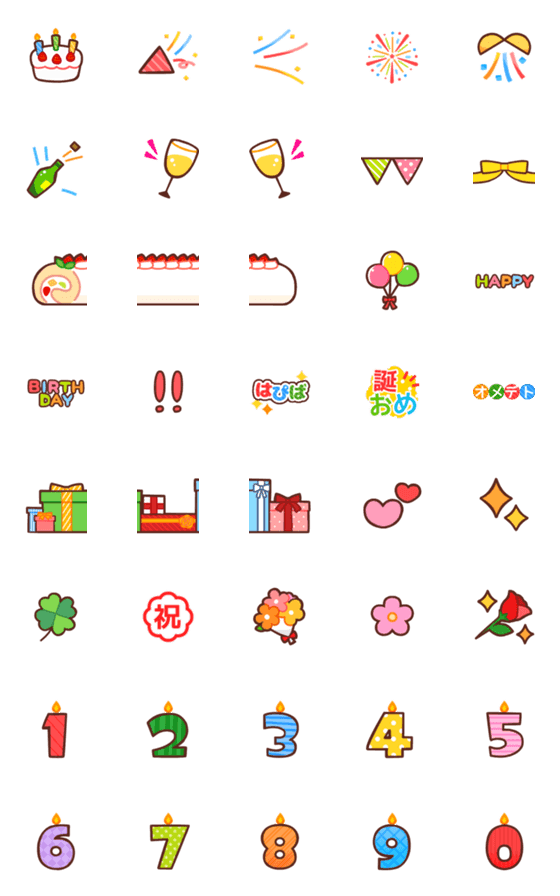 誕生 日 絵文字 組み合わせ詳細 3位