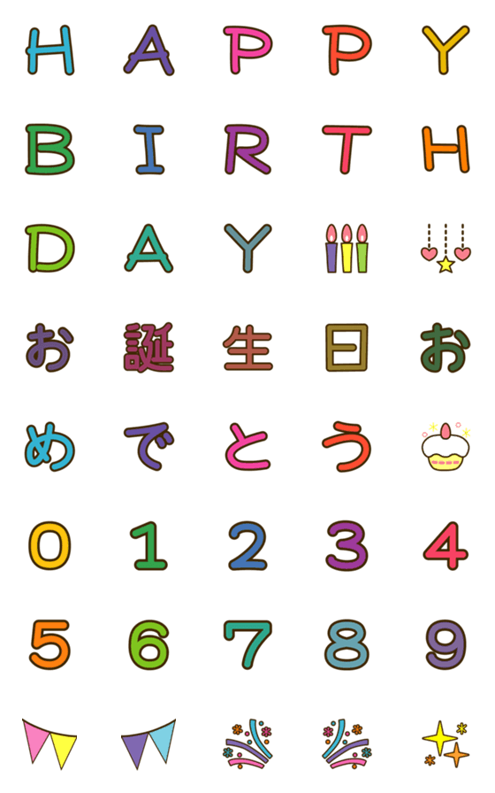 誕生 日 絵文字 組み合わせ詳細 4位