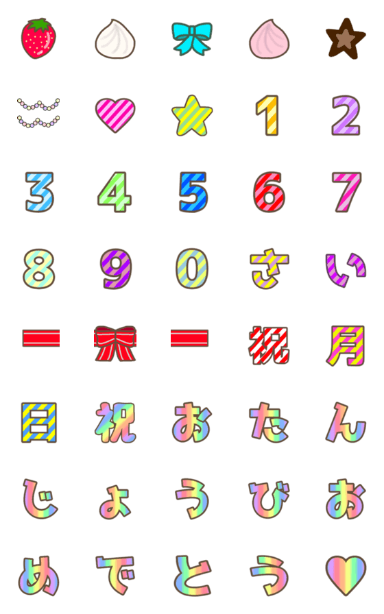 誕生 日 絵文字 組み合わせ詳細 8位