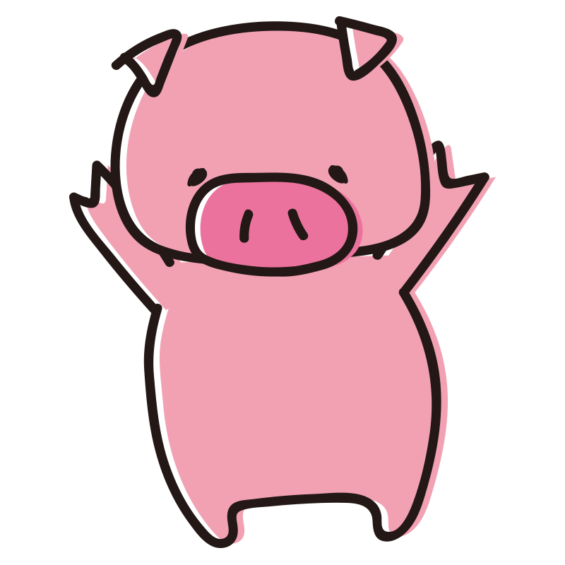 豚 イラスト かわいい 手書き詳細 6位
