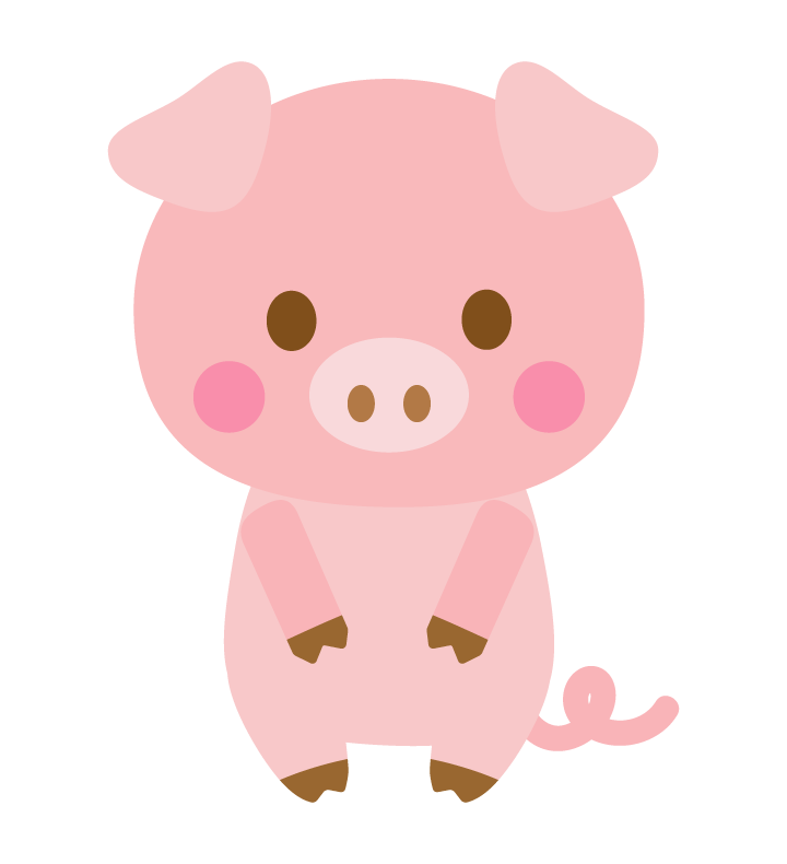 豚 イラスト かわいい 簡単詳細 2位