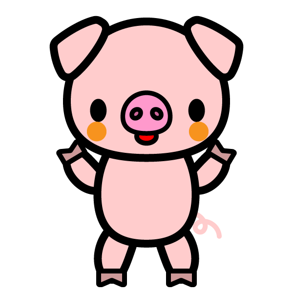 豚 イラスト かわいい 簡単詳細 9位