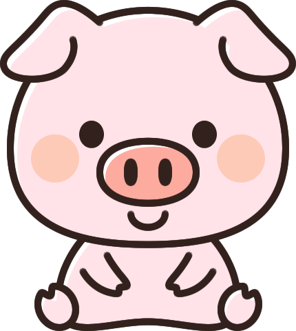 豚 イラスト かわいい 簡単詳細 7位