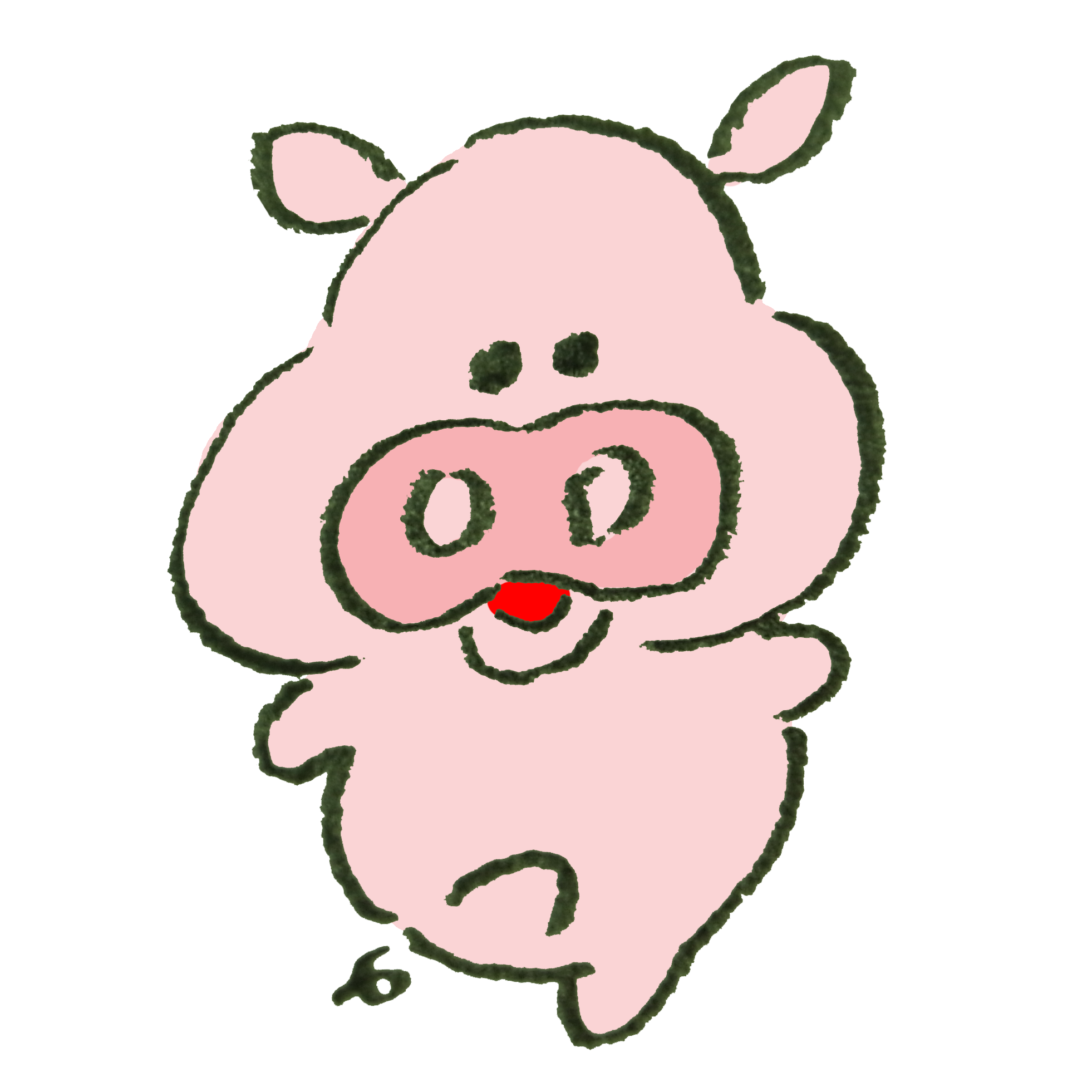 豚 顔 イラスト詳細 11位