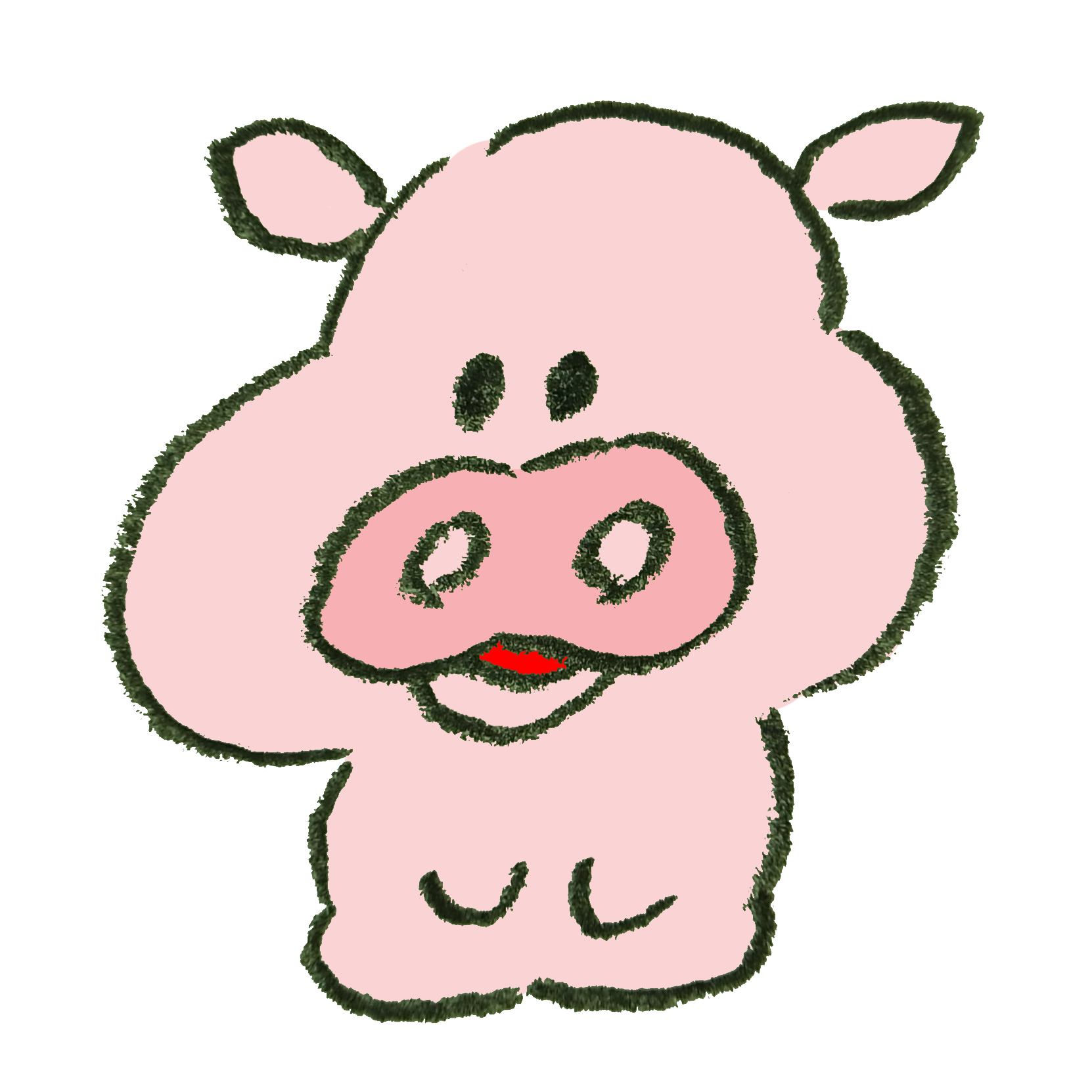 豚 顔 イラスト詳細 5位