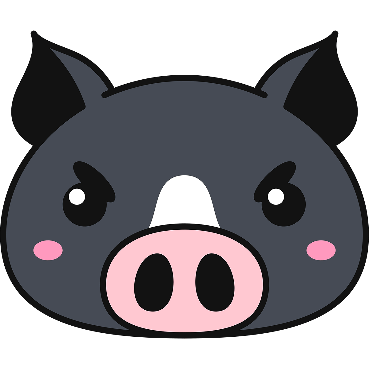 豚 顔 イラスト詳細 7位