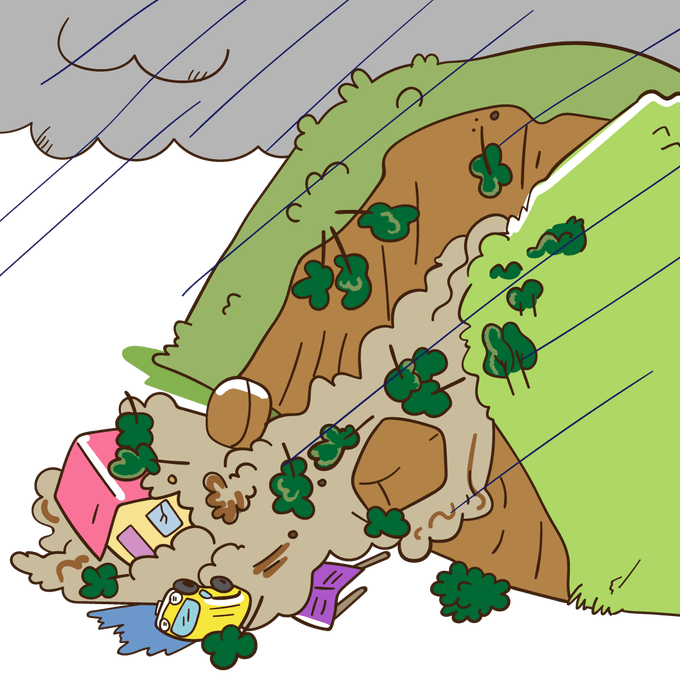 豪雨 イラスト詳細 8位