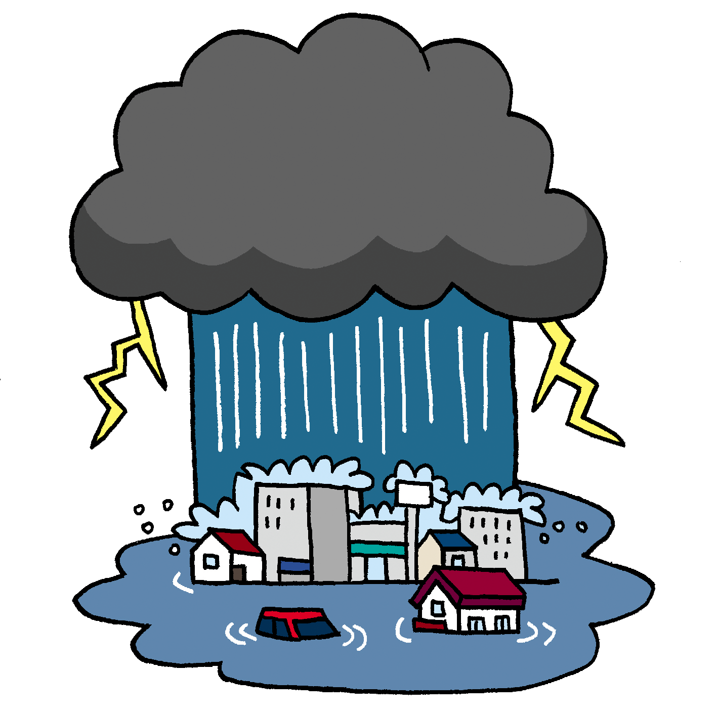 豪雨 イラスト詳細 3位