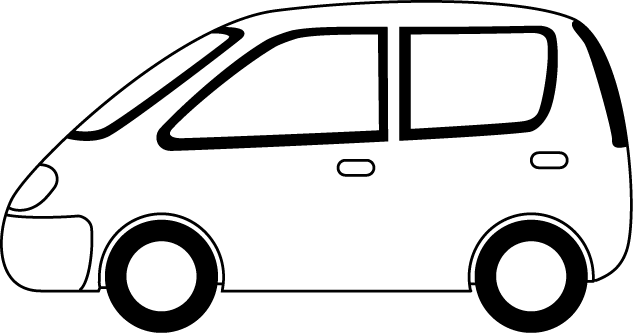 車 イラスト 白黒詳細 6位