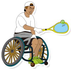 車いす テニス イラスト詳細 8位