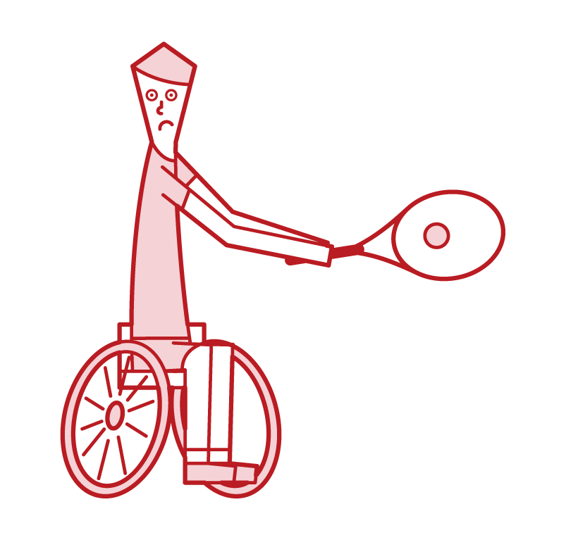 車いす テニス イラスト詳細 10位
