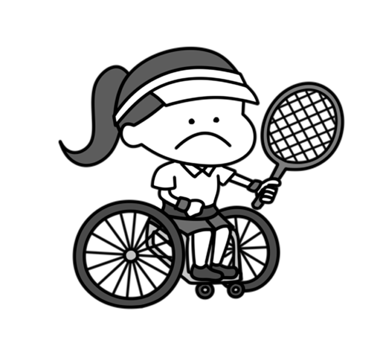 車いす テニス イラスト詳細 5位