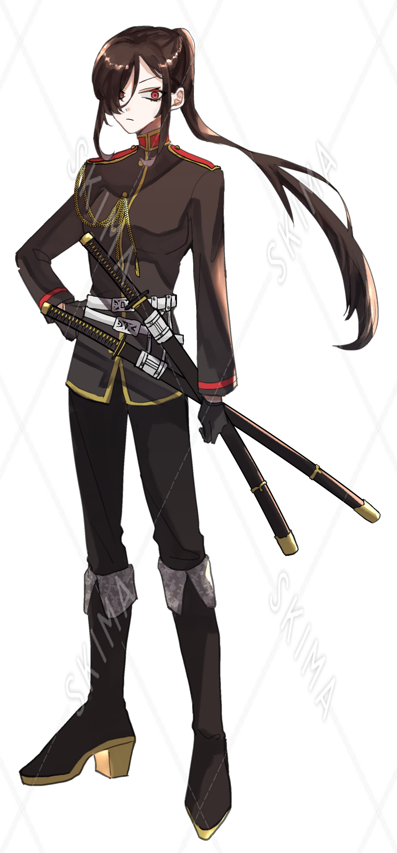 軍服 女性 イラスト詳細 4位