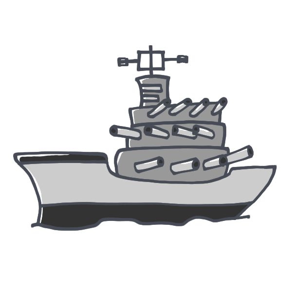 軍艦 イラスト詳細 4位