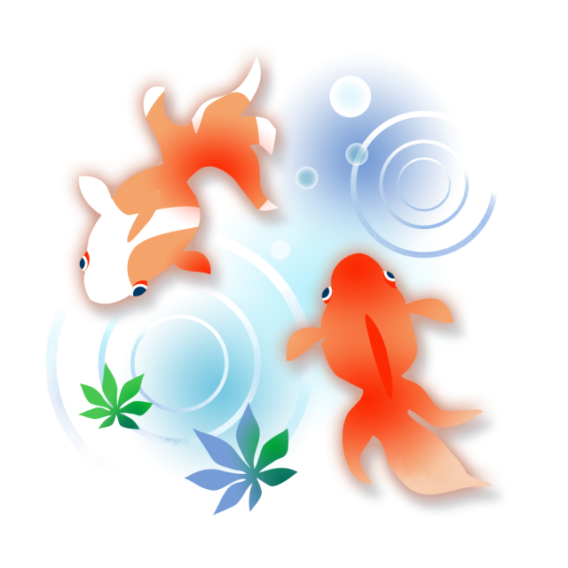金魚 イラスト 和風詳細 9位