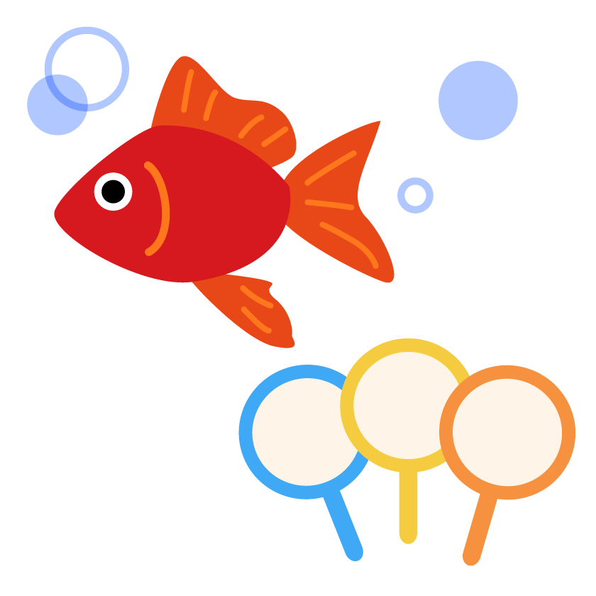 金魚 イラスト 簡単 かわいい詳細 3位