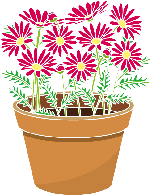 鉢植え イラスト詳細 2位