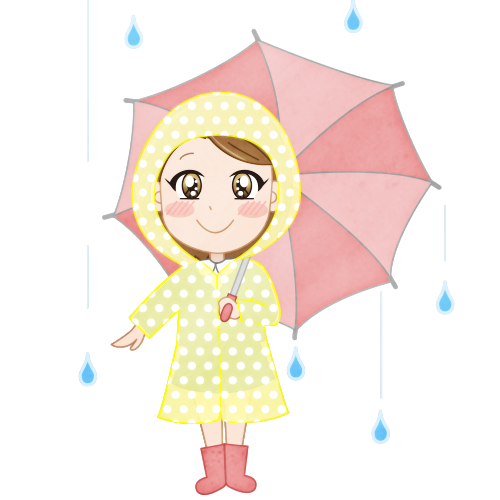 雨 イラスト 女の子詳細 8位