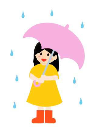 雨 イラスト 女の子詳細 3位