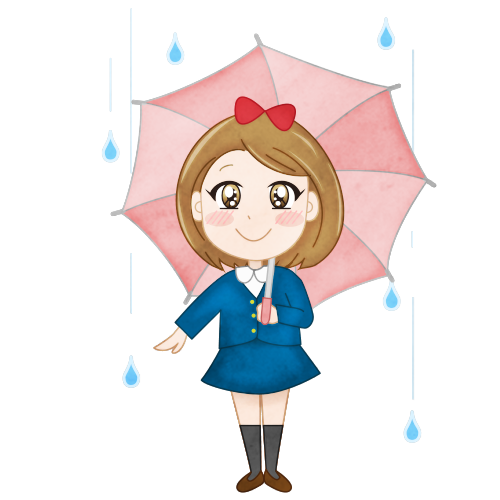 雨 女の子 イラスト詳細 6位