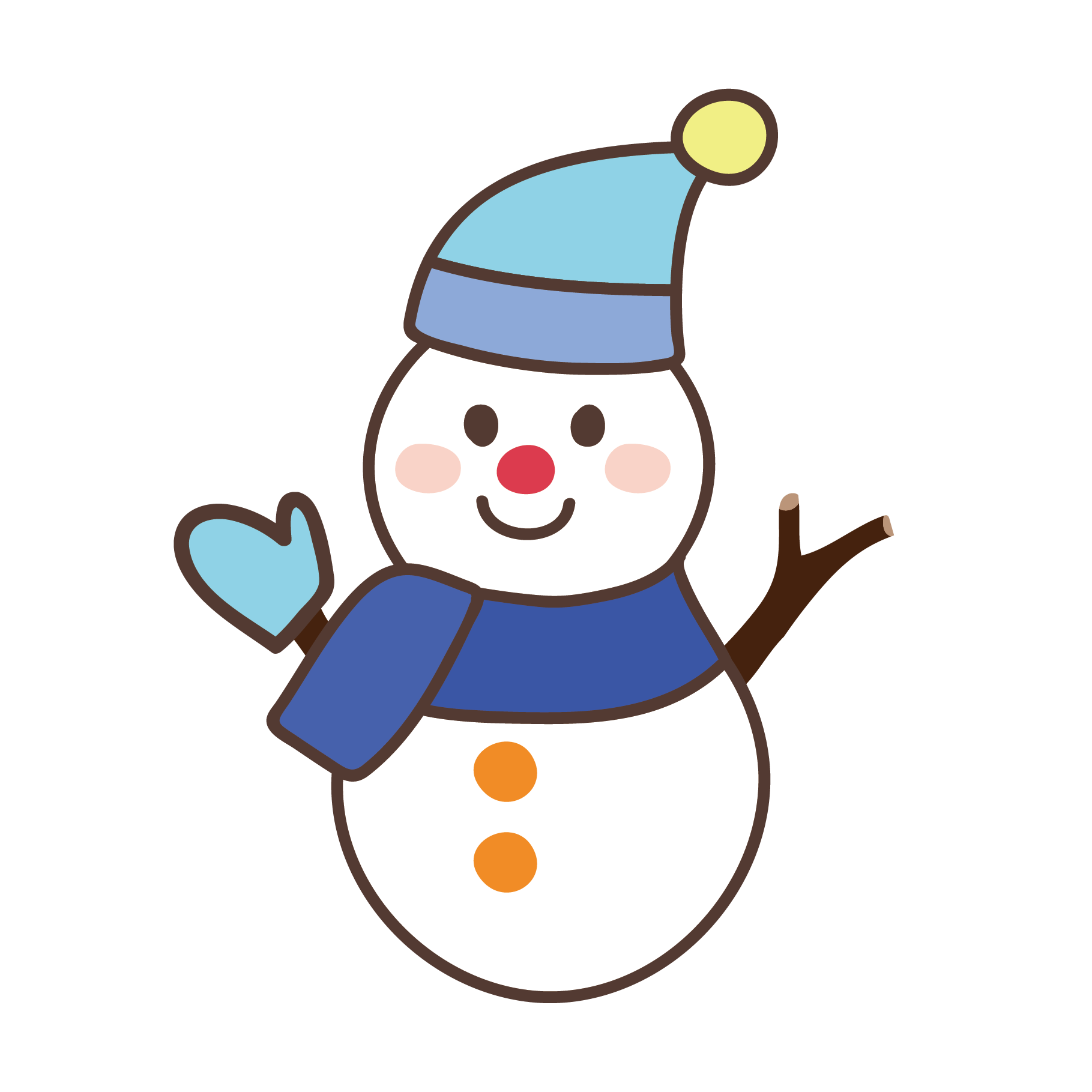 雪だるま イラスト 無料詳細 3位