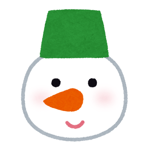 雪だるま 顔 イラスト詳細 2位