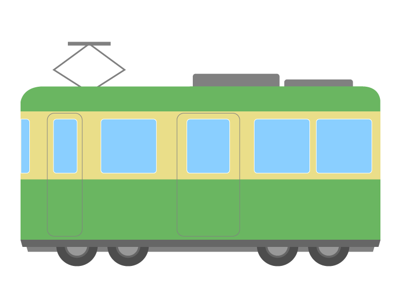 電車 イラスト 無料詳細 6位