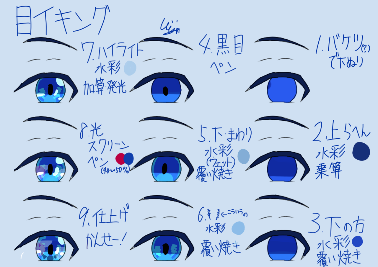 青い 目 イラスト詳細 9位