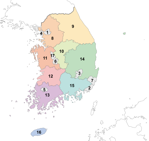 韓国 地図 イラスト詳細 10位