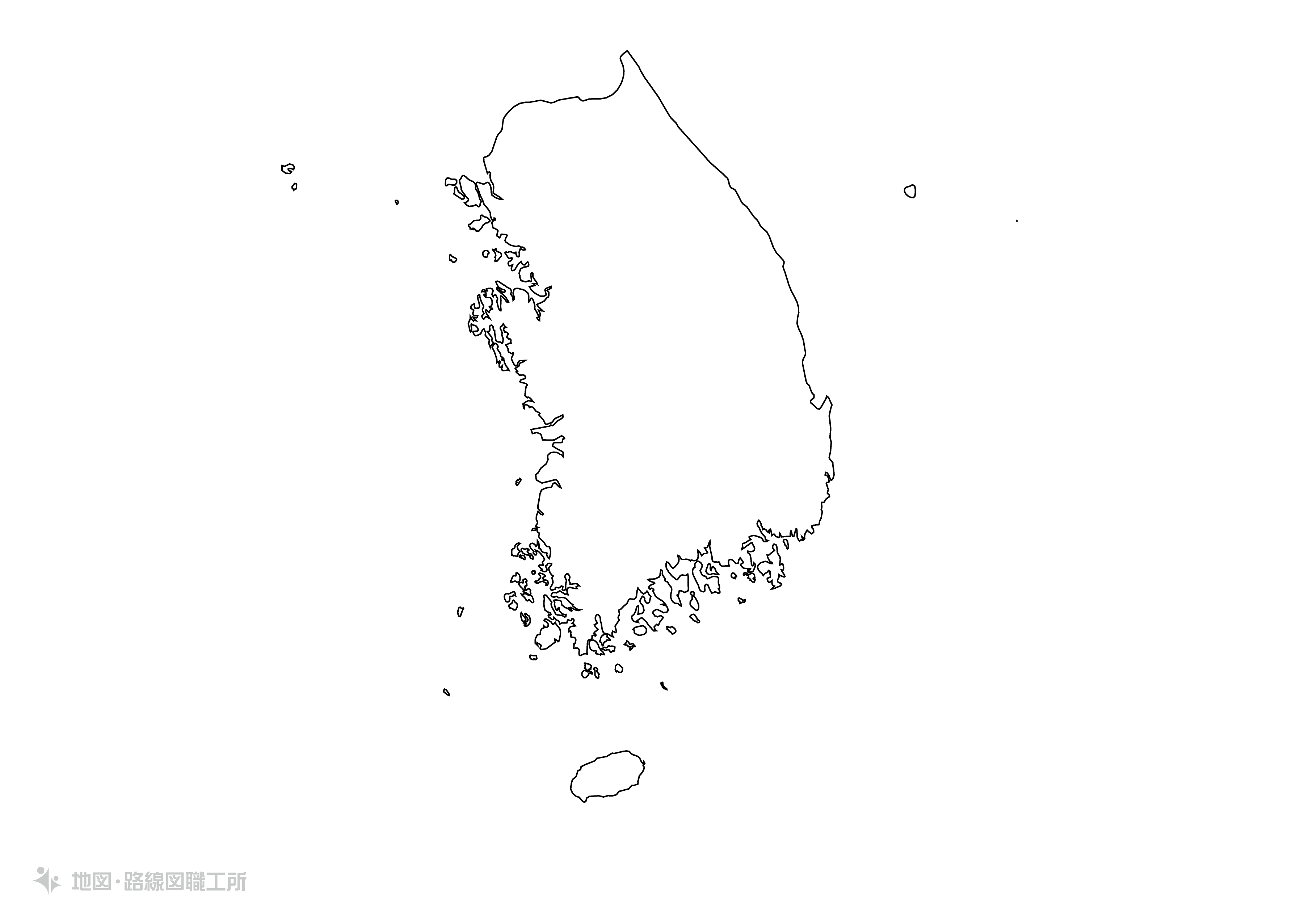 韓国 地図 イラスト詳細 3位