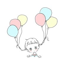 風船 女の子 イラスト詳細 8位