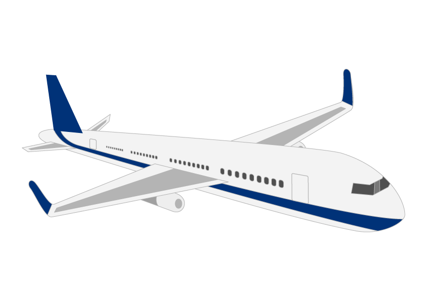飛行機 イラスト 無料詳細 4位