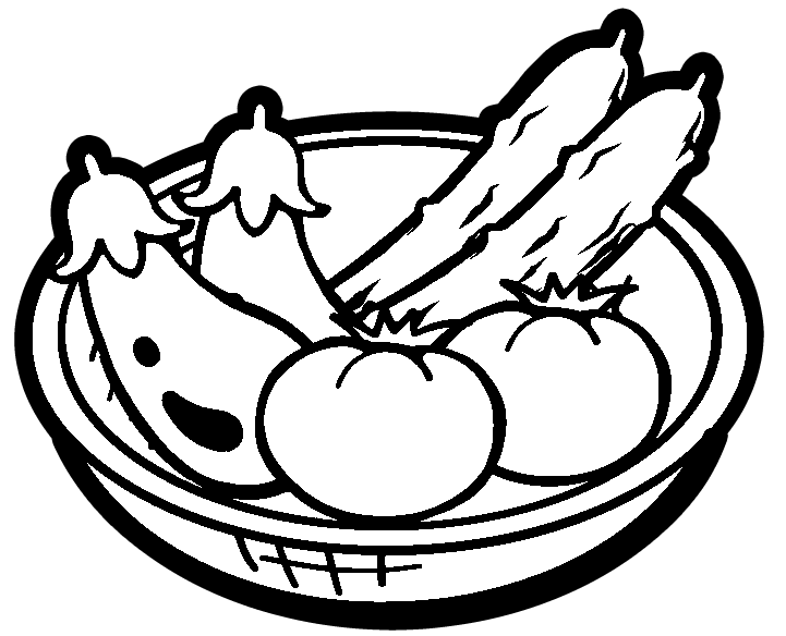 食べ物 イラスト 白黒詳細 2位