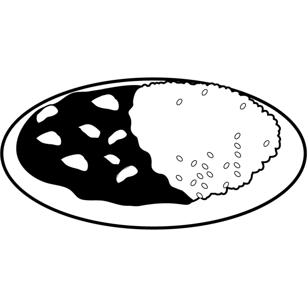 食べ物 イラスト 白黒詳細 7位