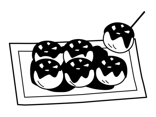 食べ物 イラスト 白黒詳細 9位