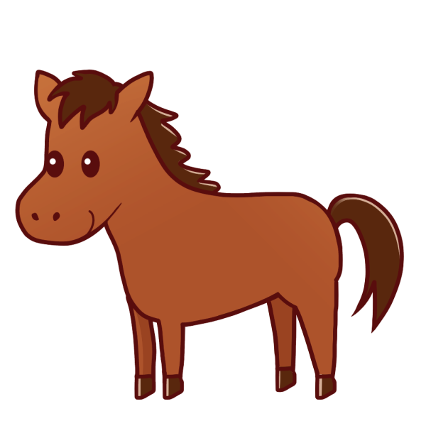 馬 イラスト 正面詳細 5位