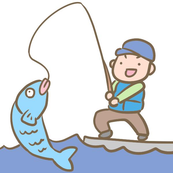 魚釣り イラスト かわいい詳細 7位