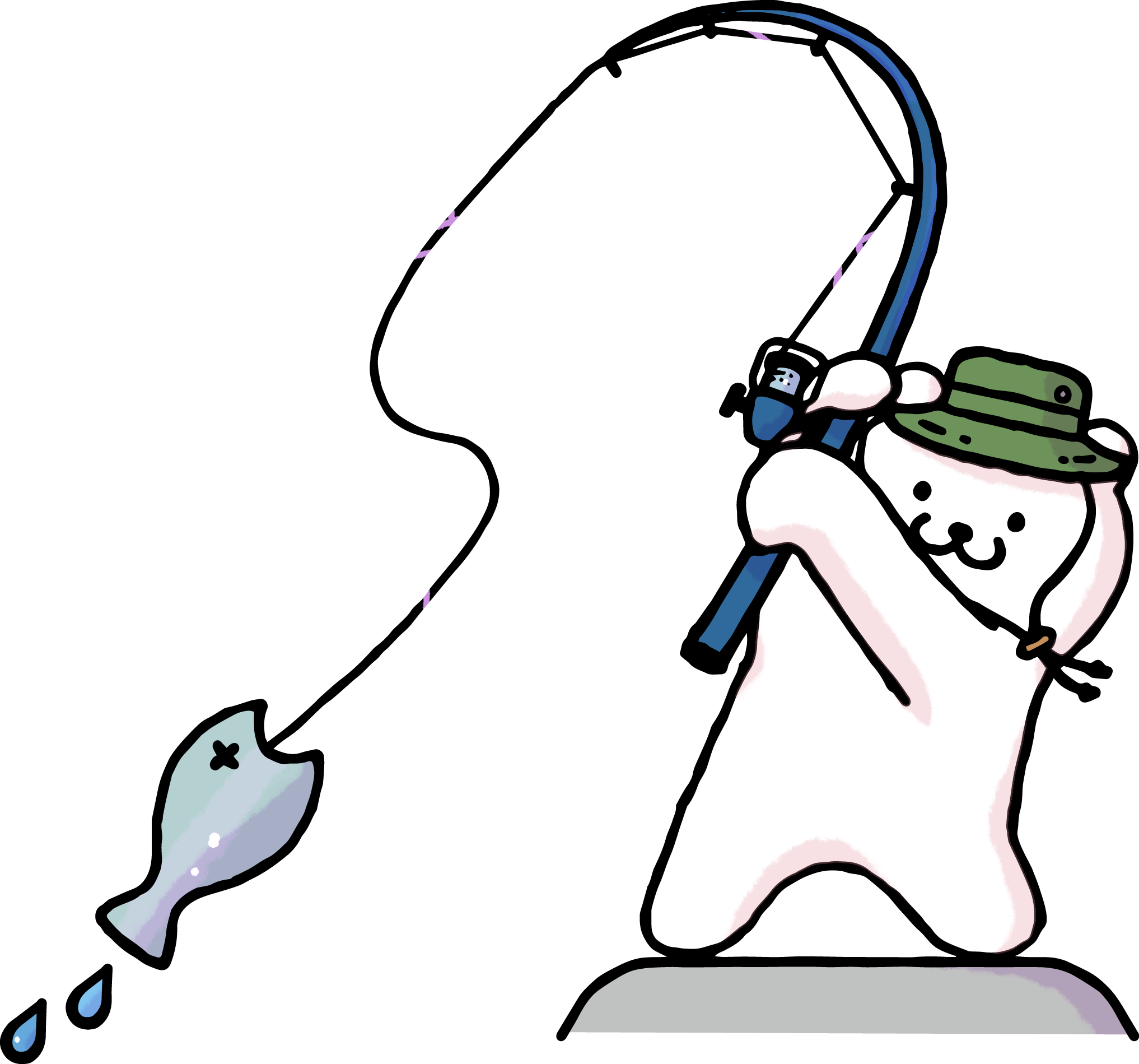 魚釣り イラスト かわいい詳細 9位
