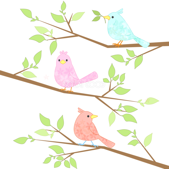 鳥 おしゃれ イラスト詳細 5位