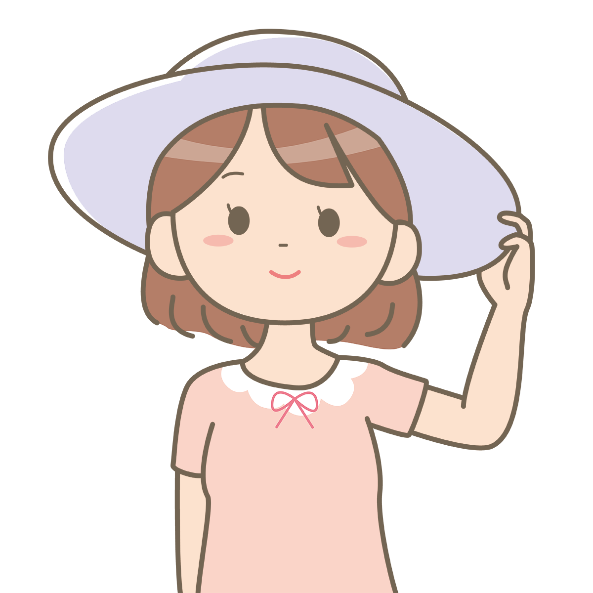麦わら 帽子 かぶる イラスト詳細 13位