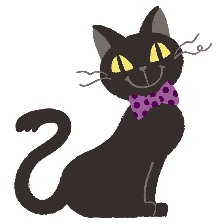 黒 猫 ハロウィン イラスト詳細 2位