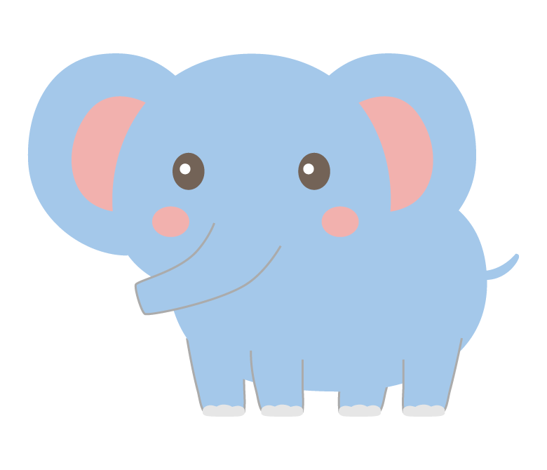 ぞう かわいい イラスト詳細 3位