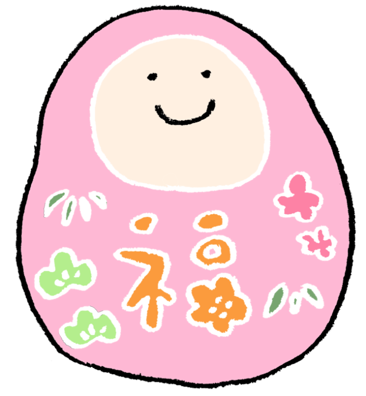 だるま イラスト 手書き 簡単詳細 6位
