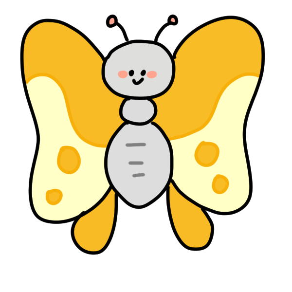 ちょうちょ かわいい イラスト詳細 6位
