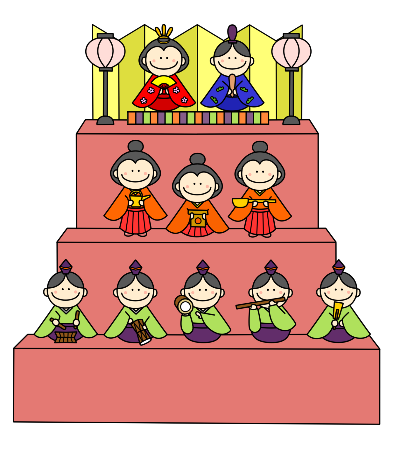 ひな祭り イラスト フリー詳細 2位