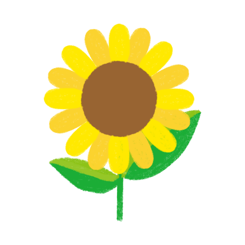 ひまわり イラスト 簡単詳細 9位