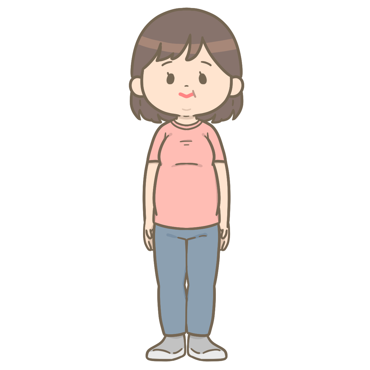 ぽっちゃり 女子 イラスト詳細 5位